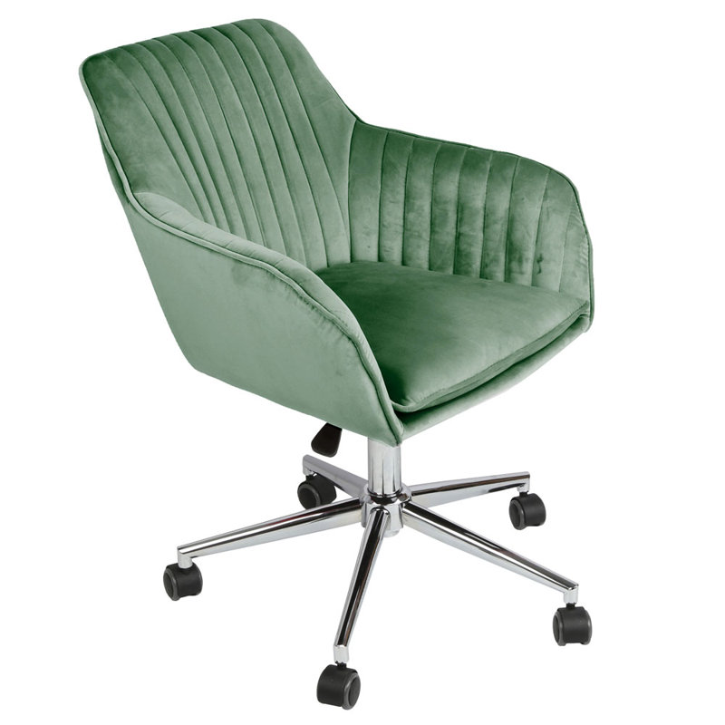 Esmeraude Velvet Office Chair, Green