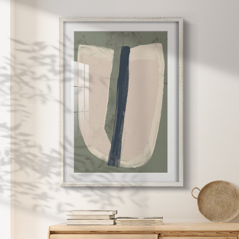 Paper Slice III -Framed Print, 28.5" H x 20.5" W, White