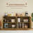 Modern Wavy Sideboard with Curved Design, Ample Storage, and Versatile Use for Living Room, Bedroom, or Kitchen-336633342