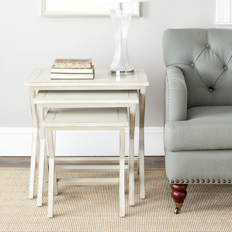Dawn Solid Wood Cross Legs End Table