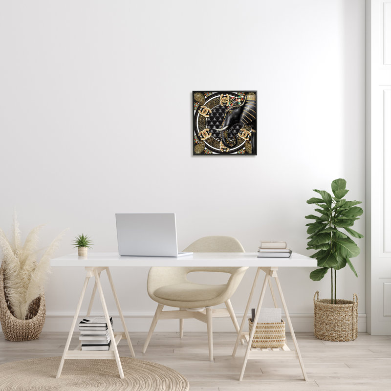 «Regal Elephant Safari Animal Glam Fashion», art mural par Ziwei Li, H 17 po x l 17 po x P 1,5 po