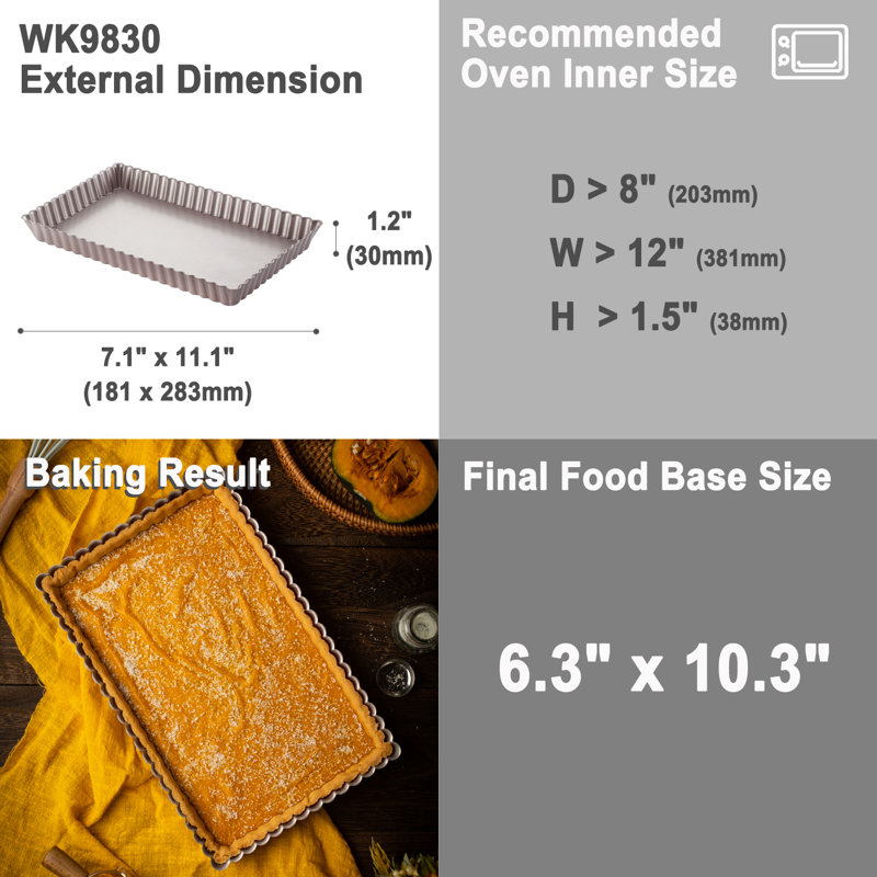 Chefmade 11.2 inch Rectangle Tart Pan