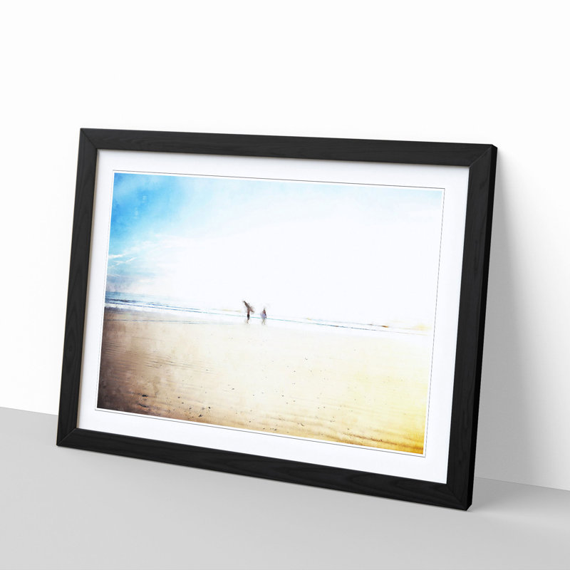 Heading to the Surf - Picture Frame Painting Print, 62cm H x 87cm W x 2cm D, Black Framed