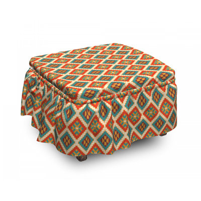 Box Cushion Ottoman Slipcover