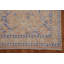 Tapis orange en laine noué à la main de conception unique 2 pi 11 po x 3 pi 11 po New Age