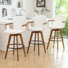 Colliers 360° Swivel Bar Stools With Bamboo Legs (Set Of 3)