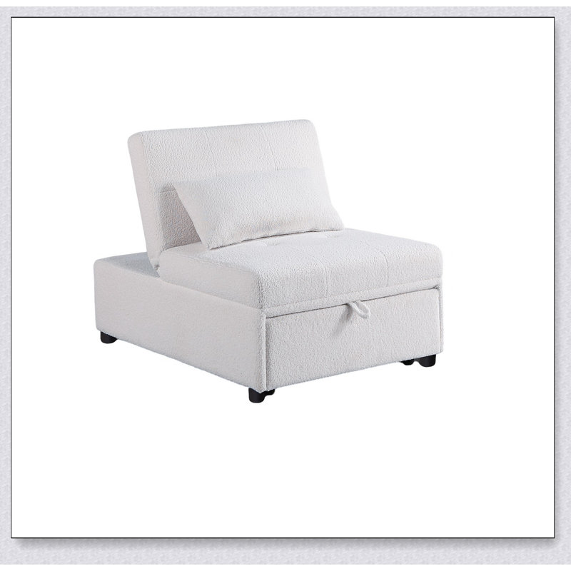 Canapé-lit contemporain en tissu Sherpa