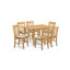 L'ensemble de table de salle à manger 3 pièces contient une table de salle à manger rectangulaire avec feuille papillon et 2 chaises en tissu de lin, acajou-18323688-26062759-99527776