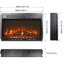 Foyer électrique de 26 pouces - Chaufferette ultra-mince avec flamme et bûche réalistes, télécommande, minuterie, protection contre la surchauffe, durée de vie de 50000 heures, chaleur de 1400W