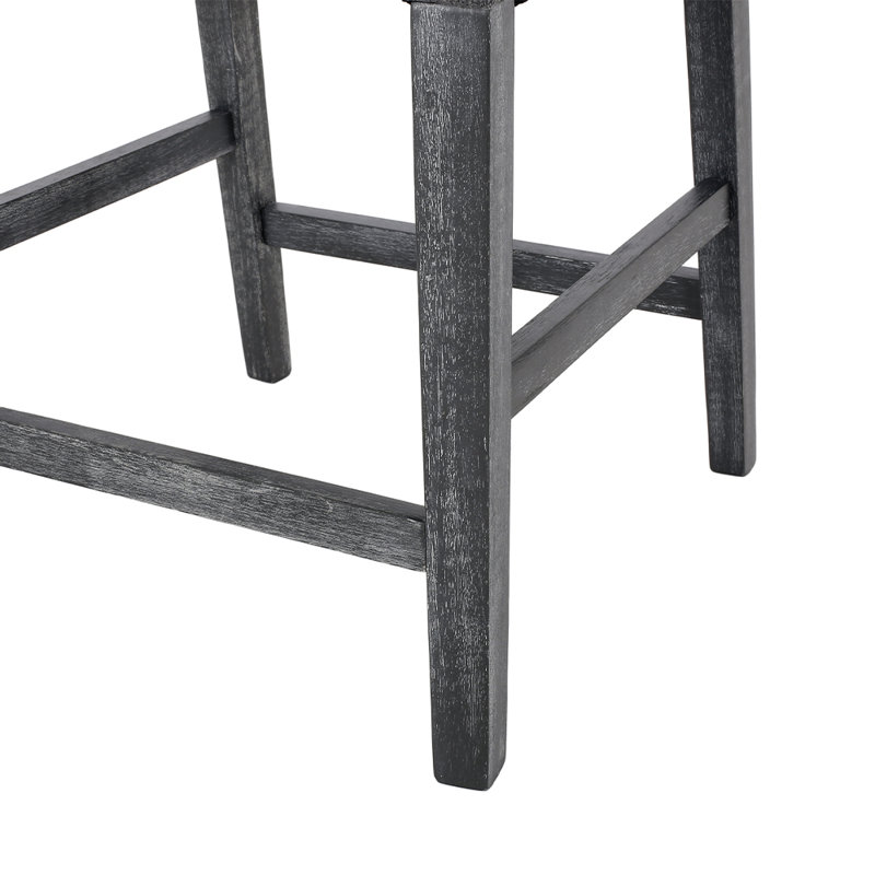 Upholstered Counter Height Barstools, Counter Stool (26” Seat Height), Charcoal/Gray, 1
