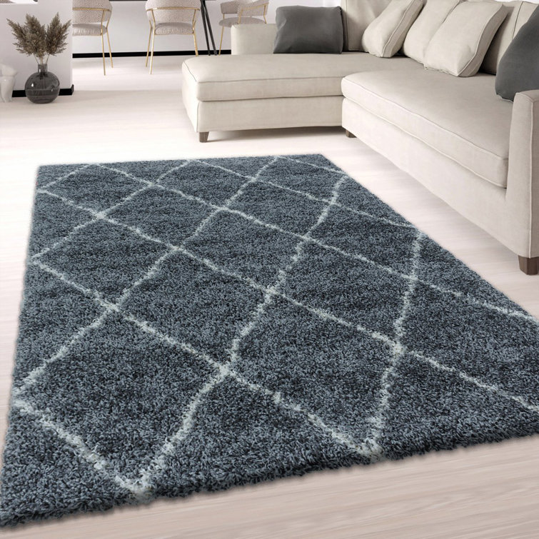 Curstin Geometric Shag Area Rug