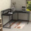 Cadmore L-Shaped Metal Base Computer Desk-416299176