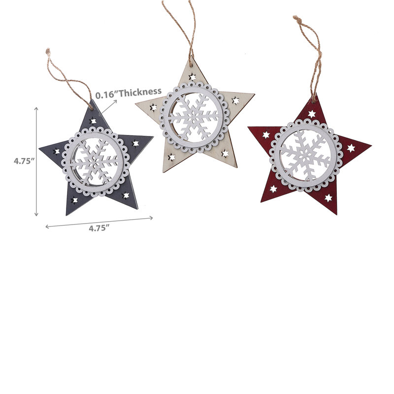 1'' Wood Holiday Shaped Ornament
