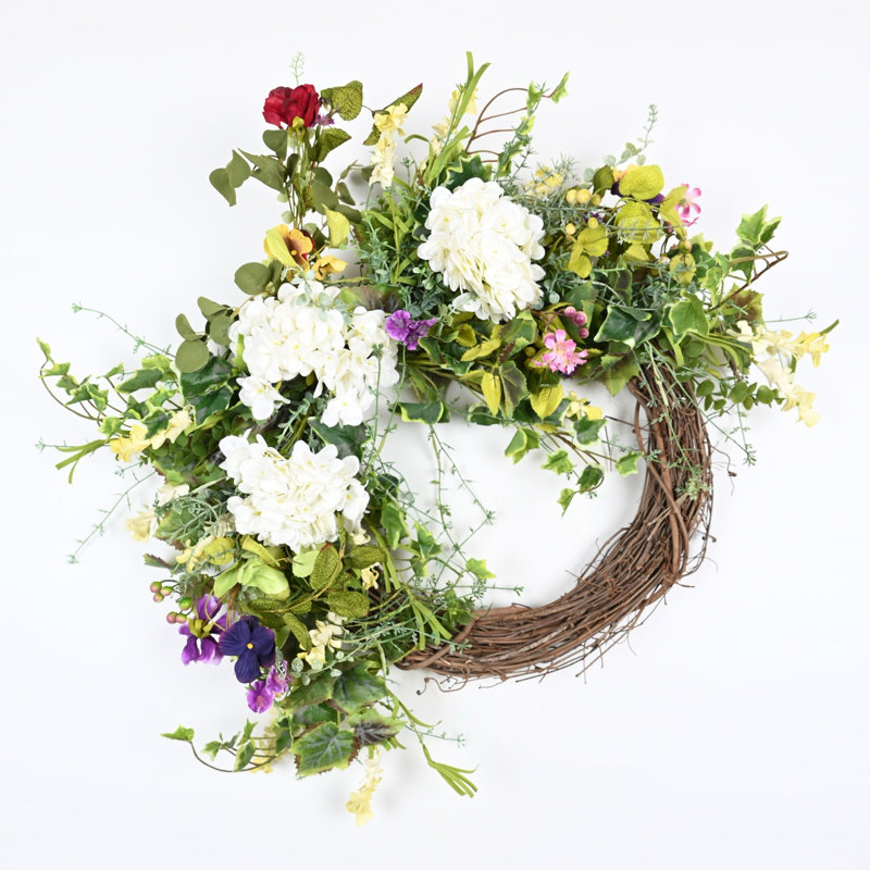 Couronne florale orchidée sauvage 22 po