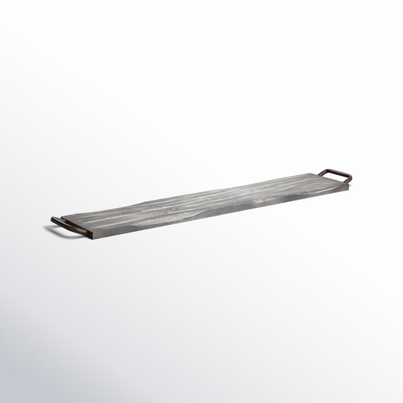 Long plateau de service Alina Ridgewood, Gris, H 2 po x l 39 po x P 7 po