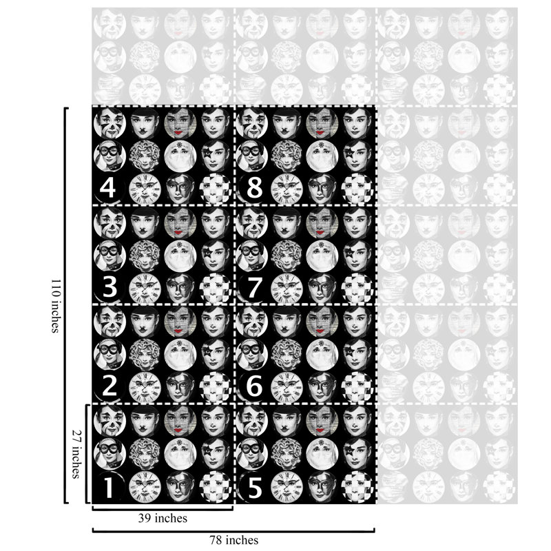 Cesily 2.5m x 2m Matte Wallpaper Roll