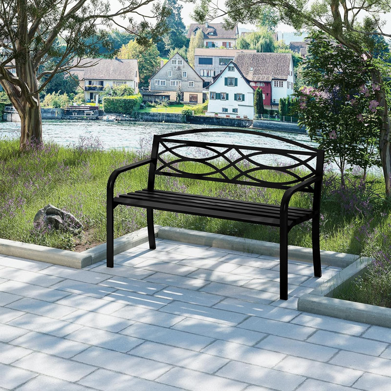 Aneecia Iron Outdoor Bench