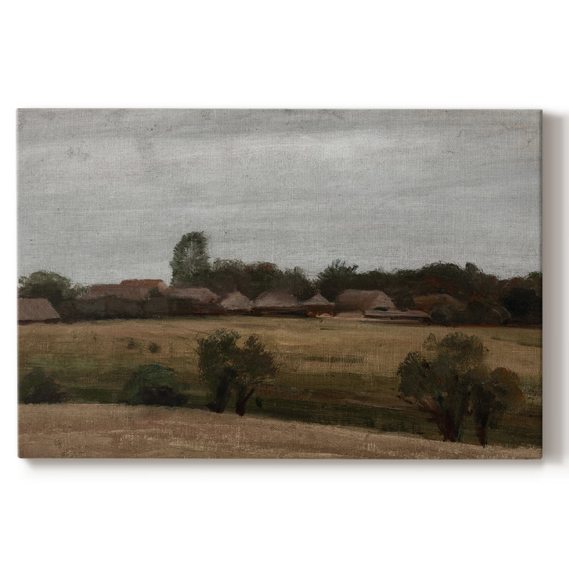 Paysage rétro - MLIV - toile tendue avec châssis, H 9 po x l 13 po x P 1,5 po, Toile tendue