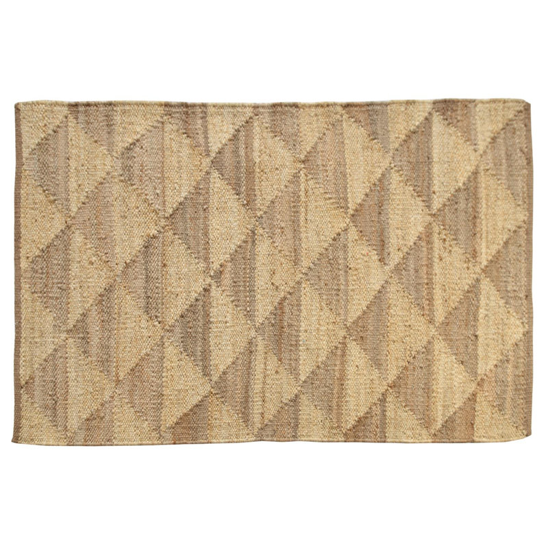 Tapis de zone ivoire 6 pi x 9 pi one-of-a-kind à la main noué la Maliah