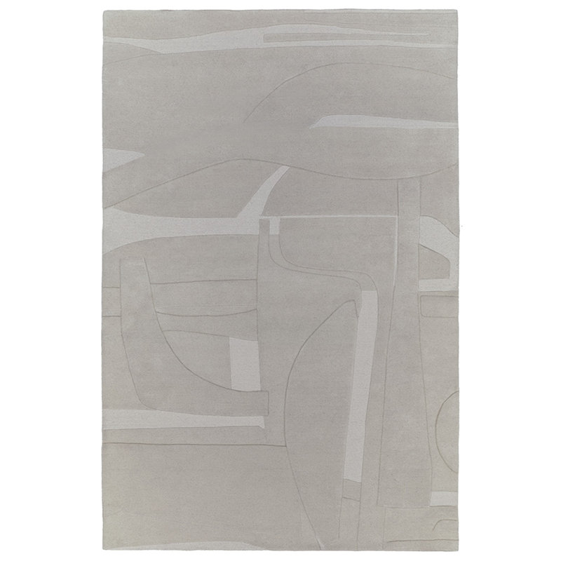 Wool Area Rug in Gris, Rectangle 6'7" x 9'10"