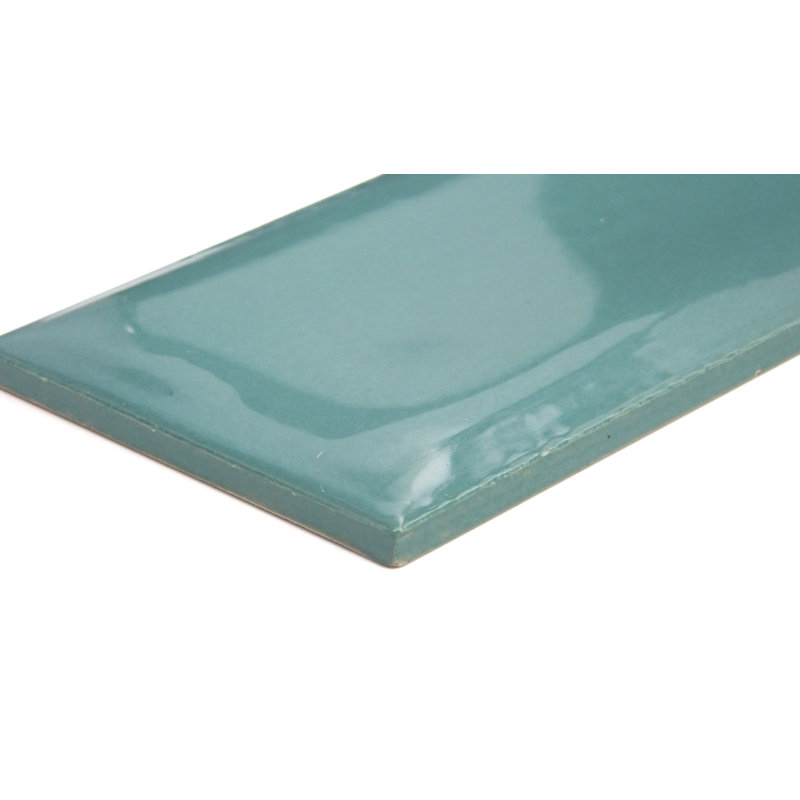 Estasi Silver 3 in. x 12 in. Matte Ceramic (6.06 sq. ft./Case), Glossy Forest Flat