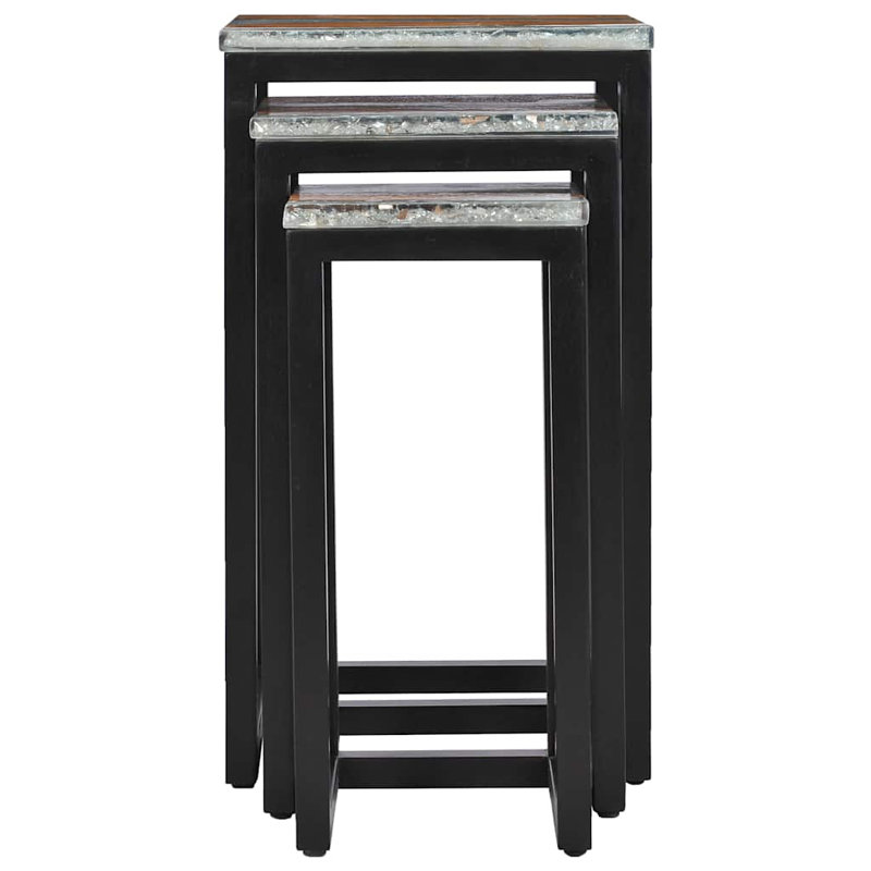 Hallock Solid Wood Sled Nesting Tables