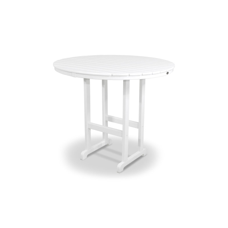 Table de bar ronde POLYWOOD Monterey Bay, Blanc classique, 36 po