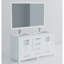 Meuble-lavabo double P 22 po, comptoir en quartz blanc, ensemble de robinets et miroir 28 po-836972195-836972220