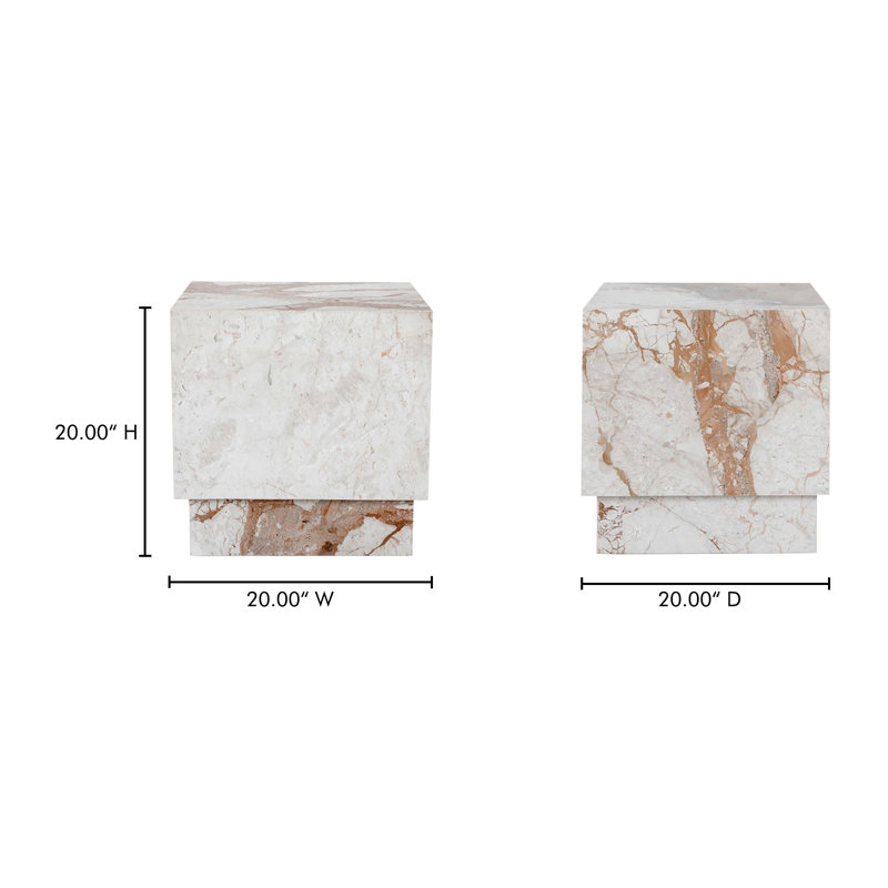 Layla Side Table Breccia Marble