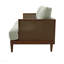Canapé 72 places à accoudoirs carrés 72 po avec rotin canne et structure en bois, noyer, salon, chambres, bureau-1620545855