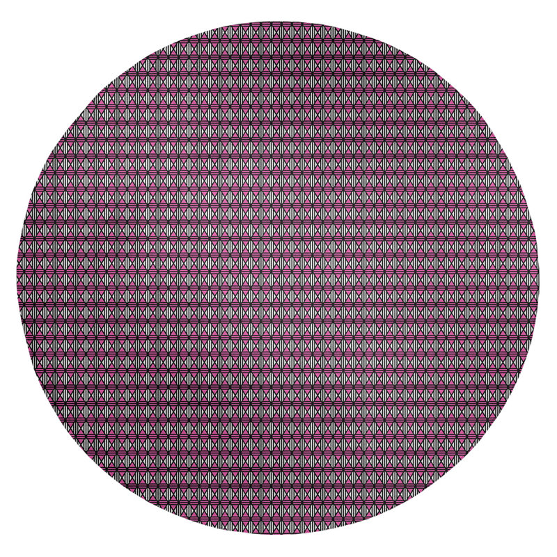 Chenille Geometric Indoor Rug, Round 5'