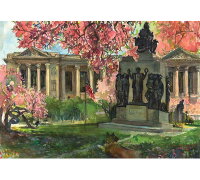 « philadelphia free library » par noel miles, reproduction d’art