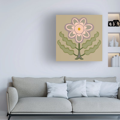 «Graphic Folk Flower III» sur toile