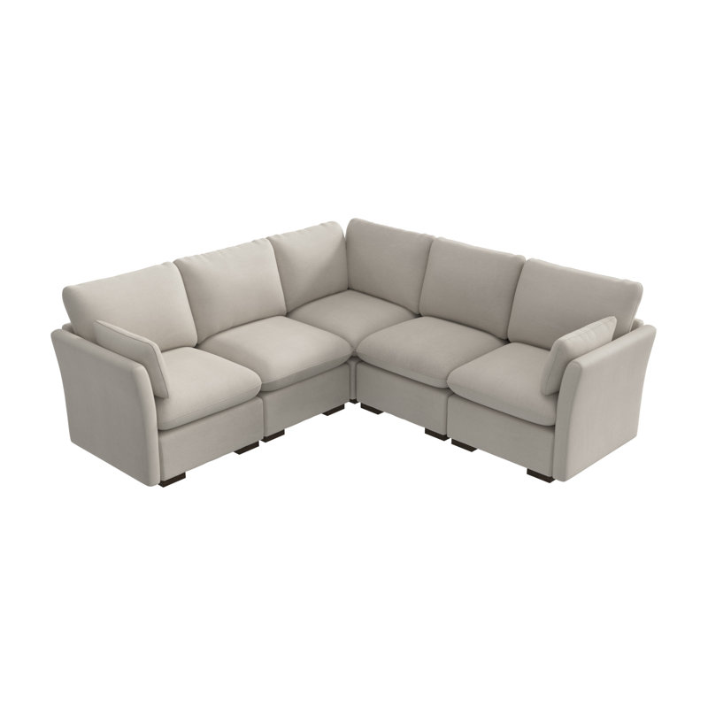 Modulaire modulaire 4 places, meubles de salon, Polyester taupe brume