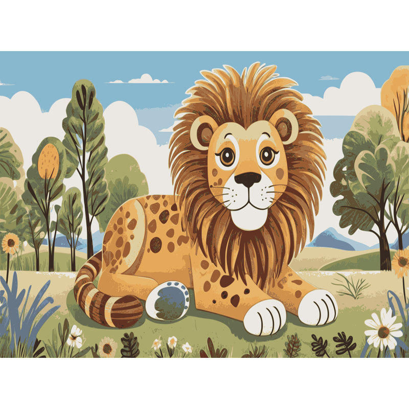 Tapis pour enfants 6 animaux Ginza, Rectangulaire 2 pi x 3 pi