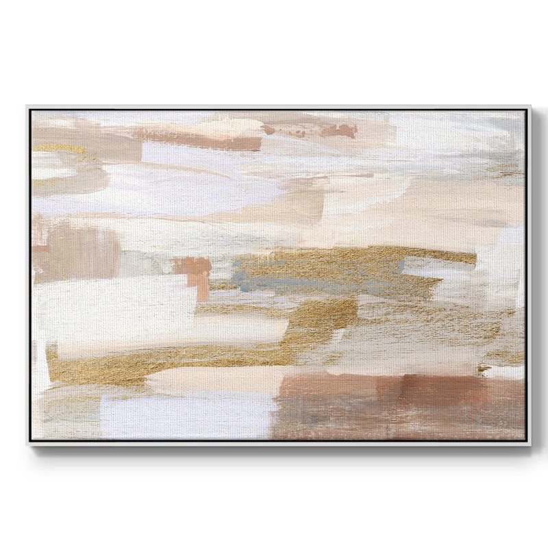 Gold Quartz II - reproduction encadrée sur toile, Blanc, H 17 po x l 25 po x P 2 po