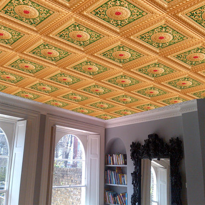 Marseille 24 in. L x 24 in. W Textured PVC Drop-In Ceiling Tile