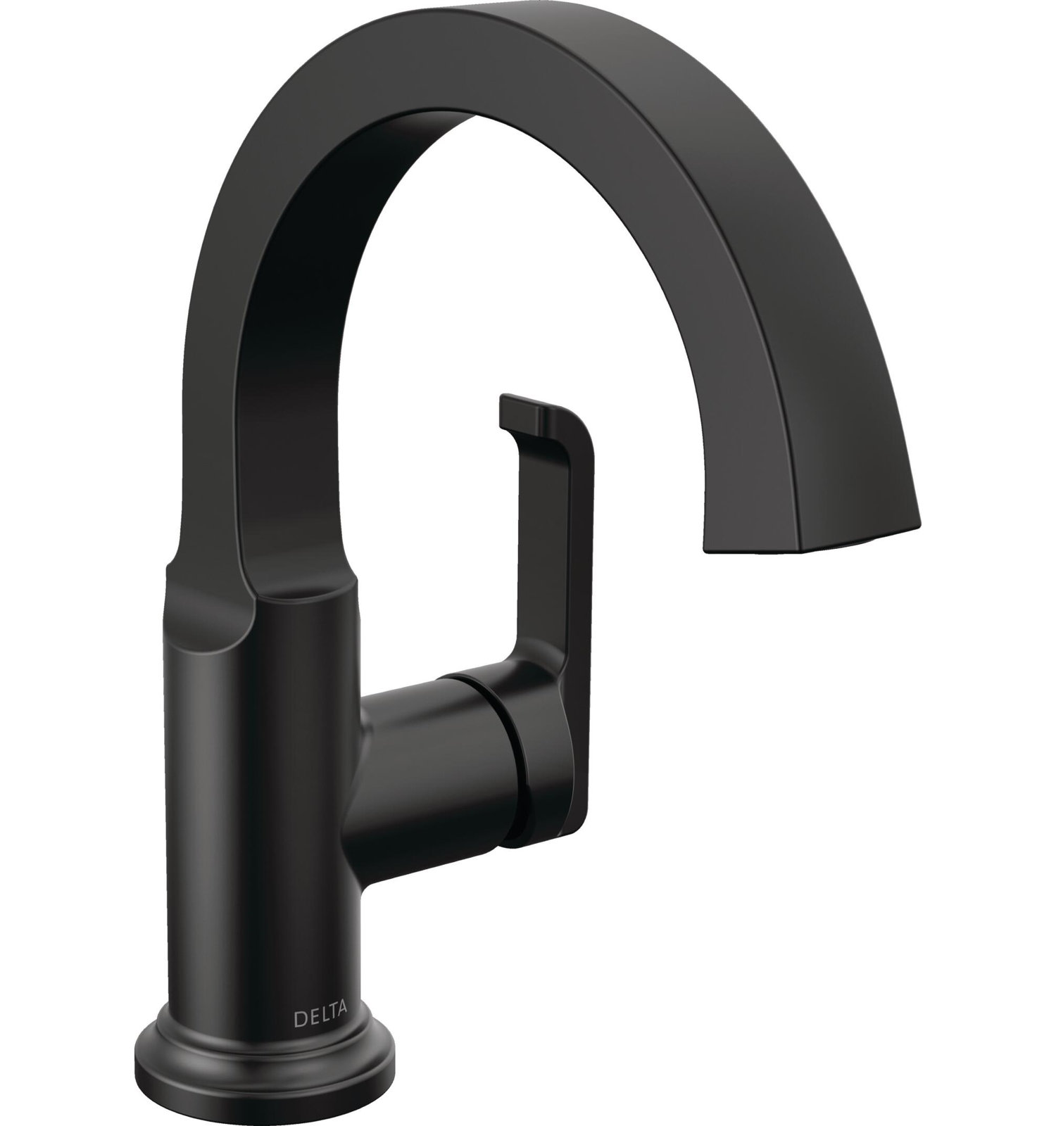 Tetra Single-Handle Bathroom Faucet with Drain, Matte Black