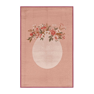 Machine Washable Norridge Easter Modern & Contemporary Abstract Rug in Beige – Rose Binding