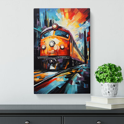Train Expressionism - Wrapped Canvas