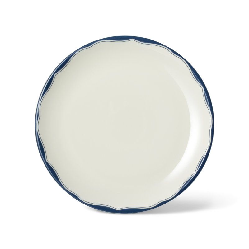 Blue and White Floral Porcelain Dinnerware Set, Service for 4