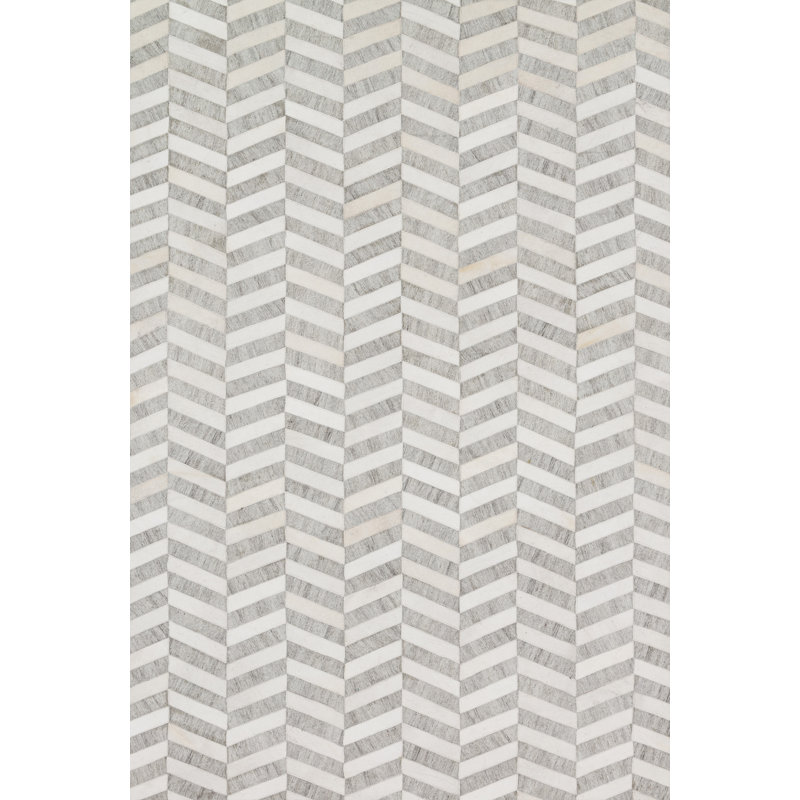 Winnett Cowhide Geometric Indoor Rug, Rectangle 9'3" x 13'