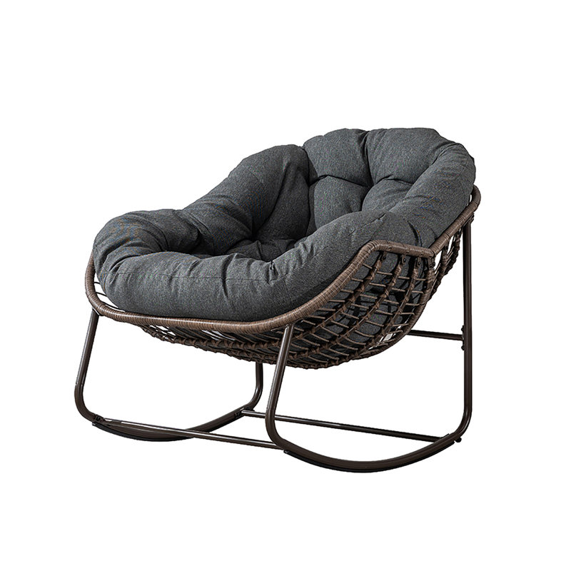 Chaise berçante en acier Dyess