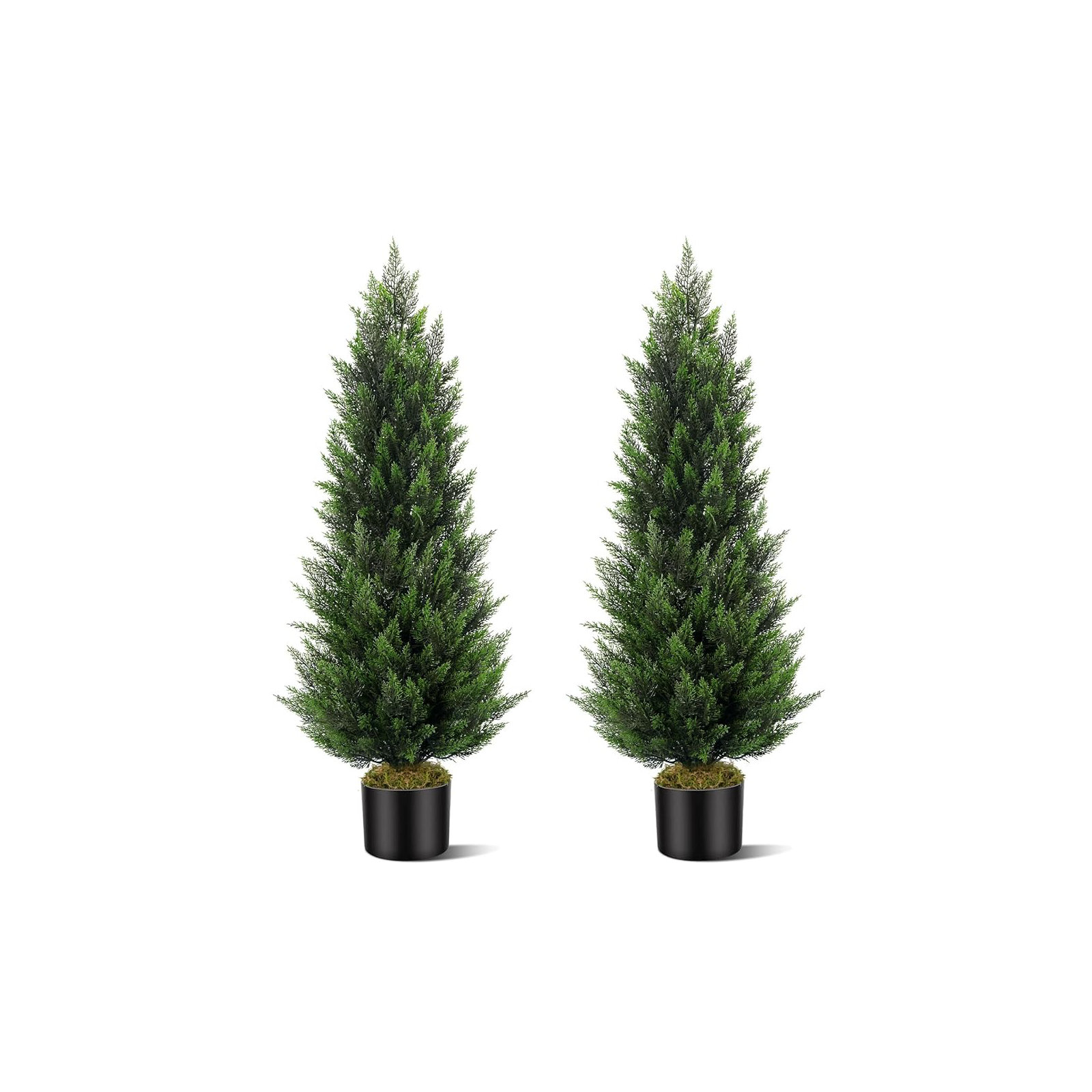 59''Artificial Cedar Set In A Pot, 47.2" H X 17.7" W X 17.7" D