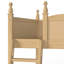 Lit mezzanine double peu encombrant, rangement en bois aggloméré moderne pour la maison