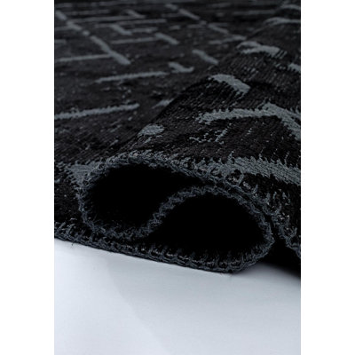 Anaeja Rectangle Geometric Cotton and Viscose Indoor / Outdoor Area Rug