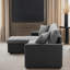 Canapé-lit modulaire réversible 92,5 po avec rangement et 2 tabourets