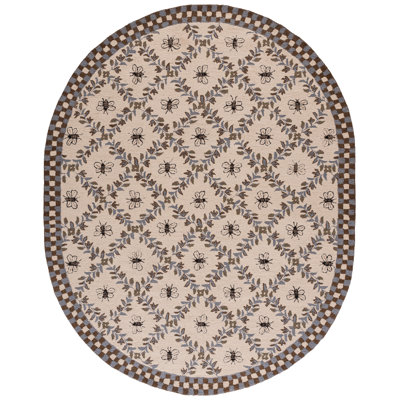 Tapis ivoire en laine touffeté à la main Hollander