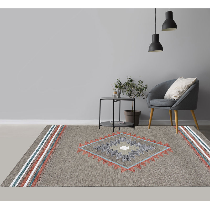 Foundry Select Handmade Brown Wool Area Rug, Rectangle 7'6" x 9'6"