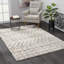 Tapis abstrait moderne de la collection rétro Raschad (5 pi x 8 pi) - 5 pi 3 po x 7 pi 6 po, ivoire-972881612